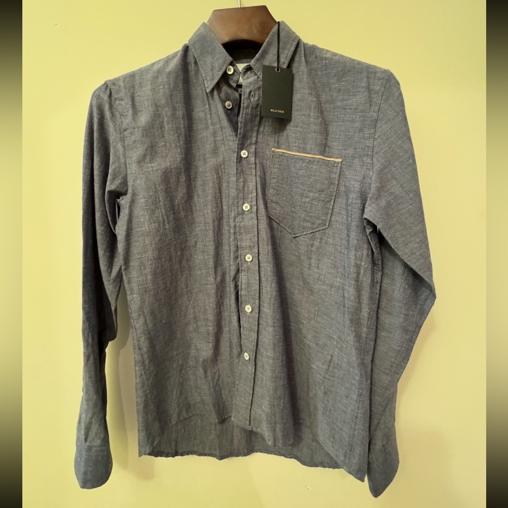 Billy Reid Charcoal Button-Down Shirt